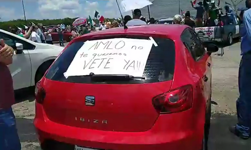 Protestan Nuevamente Con Caravana Vehicular Piden Dimita Amlo