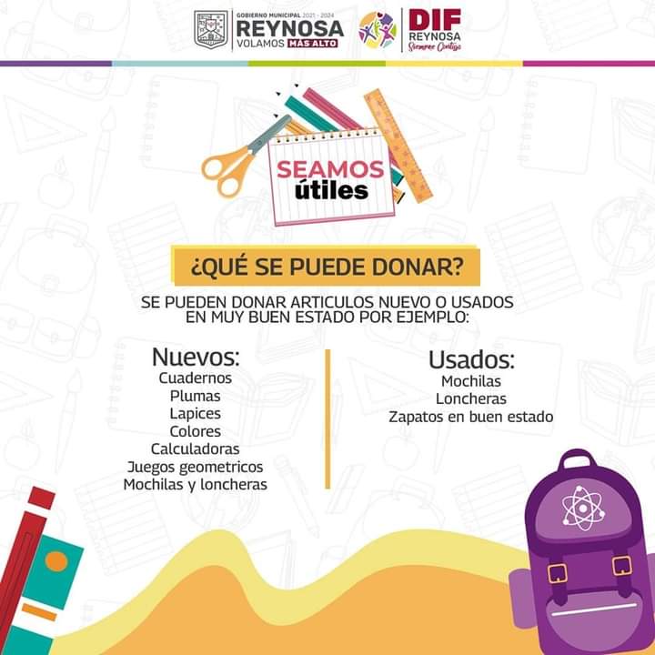 Llama DIF Reynosa a participar en campaña Seamos Útiles 2023