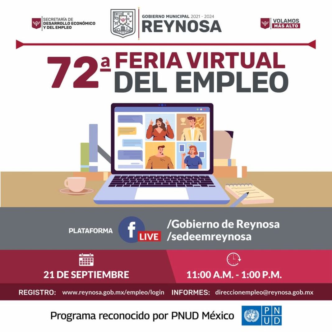 Anuncia Gobierno De Reynosa La 72 Feria Virtual De Empleo