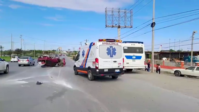 Accidente Deja Da Os Lesionados Y Caos En Carretera R O Bravo Reynosa