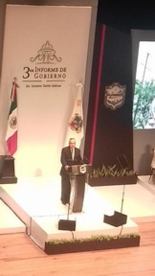 Gustavo Torres Salinas rindió su Tercer Informe de Gobierno