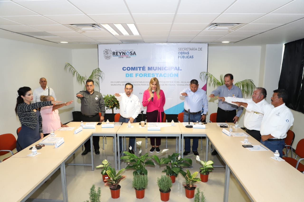 Alcaldesa de Reynosa tomó protesta al Comité Municipal de Forestación