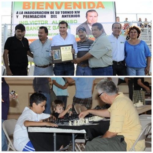 Alfonso Sánchez recibe reconocimiento de liga interfabricas de fútbol y del Club Ajedrecistas