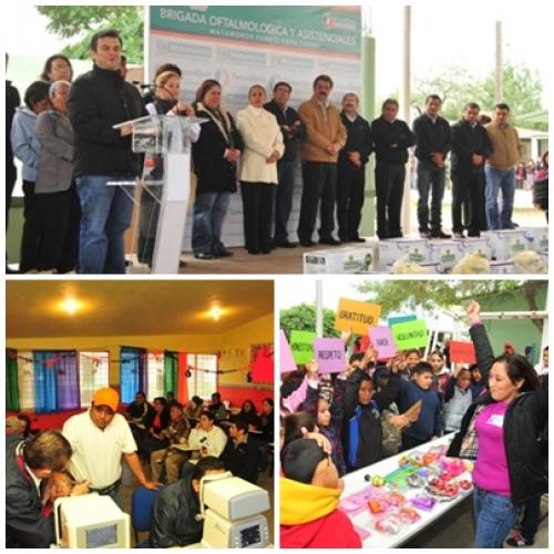 Llega brigada de asistencia social al Ejido 20 de Noviembre “Matamoros más fuerte para todos”