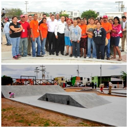 Gobierno Estatal y Municipal construyen Parques de Barrio en Matamoros