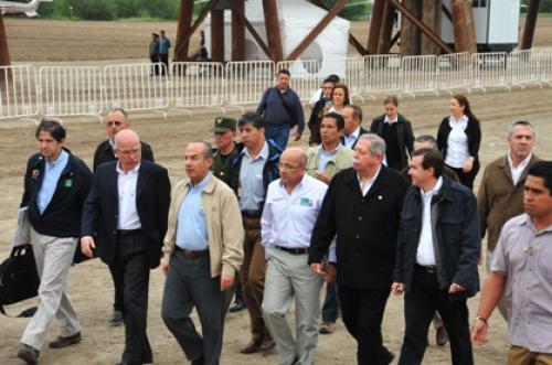 Último encuentro entre Calderón, Egidio y Alfonso en Puente Internacional Ferroviario