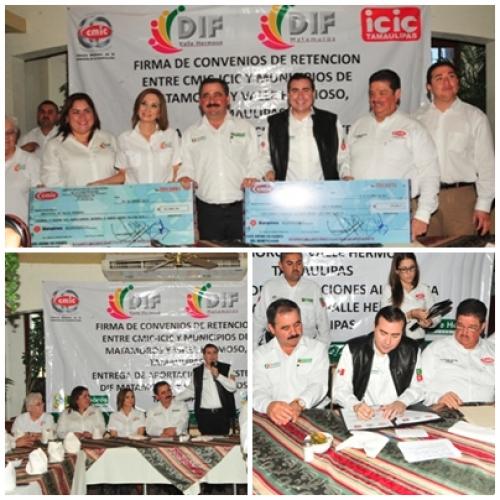 Refrenda la CMIC su apoyo al Sistema DIF y firma convenio de retención entre alcaldes
