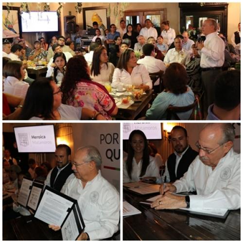 Jesús de la Garza firma convenio de colaboración con INDESOL