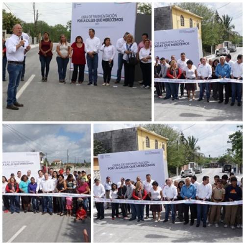Cumple Jesús de la Garza con pavimentación de vialidades a los matamorenses