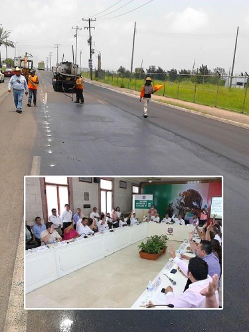 Realizan obras de re-encarpetado de la prolongación de la Avenida Hidalgo