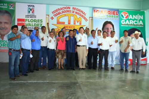 Se suman secretarios generales de la CTM de Matamoros al Proyecto de Gabriel De la Garza