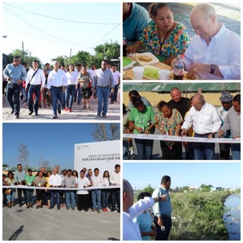 Inaugura “Chuchin” obra de pavimentación en la Abelardo de la Torre
