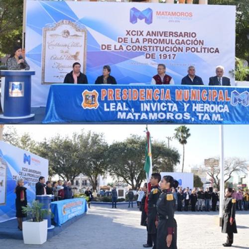 Conmemoran el 99 aniversario de la promulgación de la Constitución política de 1917