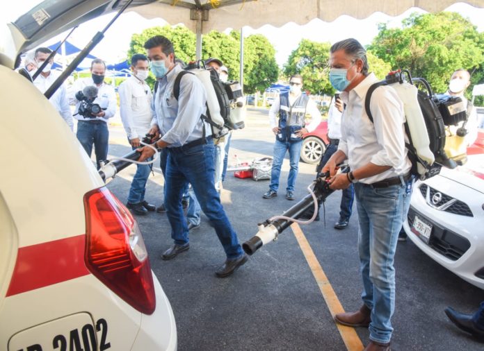Cabeza de Vaca y Chucho Nader Realizan Operativo de Sanitización