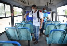 Encabezan Chucho Nader y Mon Marón Nueva Jornada de Sanitización al Transporte Público