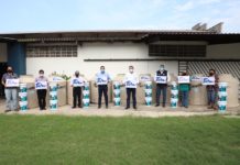 Entrega SEBIEN pintura subsidiada y tinacos en Victoria