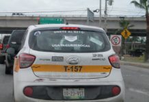 Taxistas cumplen sanidad con pasaje