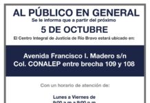 Comenzará operaciones el nuevo Centro Integral de Justicia en el municipio de Río Bravo