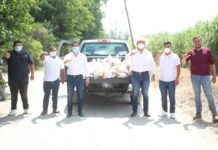 Jóvenes Tamaulipas entrega apoyos alimentarios en comunidades de Gómez Farías