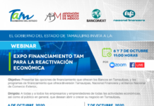 Tamaulipas organiza Expo Financiamiento para la reactivación económica