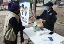 Policía Estatal llevó a cabo una jornada de limpieza en la plaza principal
