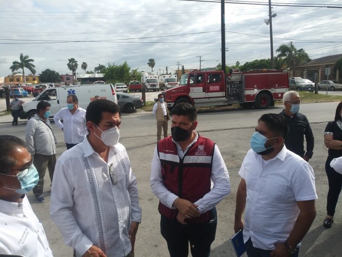 Supervisan obras de edificios de Pc y Bomberos en Matamoros