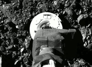 La NASA publica nuevas imágenes de la sonda OSIRIS-REx tocando la superficie del asteroide Bennu