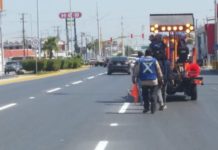 Pinta Municipio separación de carriles en vialidades principales