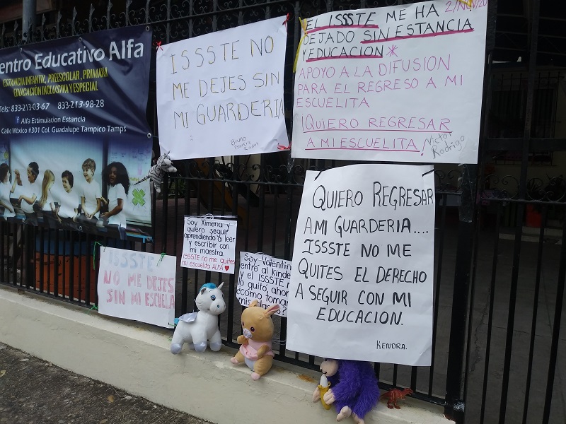 Protestan padres de familia porque ISSSTE los dejó sin guarderia en la zona sur2
