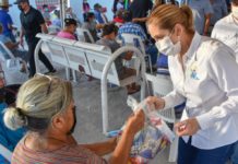 DIF Reynosa llevó diferentes apoyos a los Adultos Mayores de la Colonia Primero de Mayo