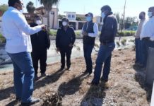 Supervisa personal de Gobierno de Tamaulipas drenes pluviales en Reynosa para evitar inundaciones