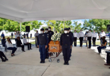 Secretaría de Seguridad Pública llevó a cabo una ceremonia de cuerpo presente