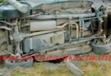 Vuelca pipa con gas butano en concurrida carretera