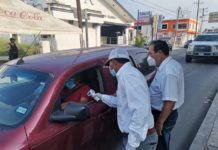 Instalan filtros sanitarios en Puentes Internacionales de Matamoros (video)