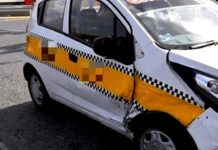 Accidente vial deja daños en unidades