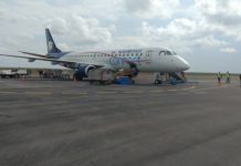 Cancelan vuelo en Matamoros por mal clima.