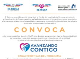 DIF Reynosa invita a registrarse al programa “Avanzando Contigo”
