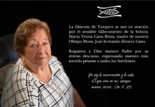 Fallece mamá del obispo de la Diócesis de Tampico