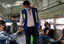 Reanuda concientización de uso de cubrebocas Transporte Público
