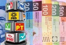 Dan 162 millones de pesos a partidos políticos
