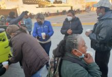 DIF Reynosa y Voluntariado llevan alimento caliente a los migrantes