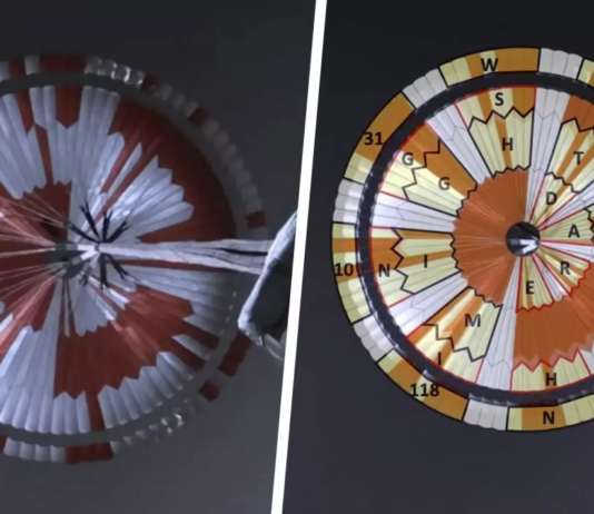 El ‘mensaje oculto’ que llevaba el paracaídas de Perseverance para descender en Marte