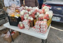 Entrega Municipio fruta en la colonia Generación 2000