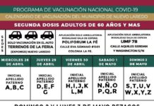 Inician aplicación de 2ª dosis de vacuna del 28 de abril al tres de mayo