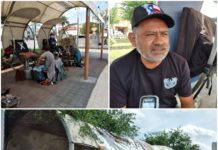 Boleros de la plaza principal piden malla sombra para trabajar