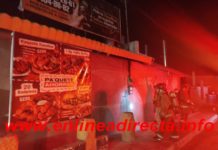 Bomberos acuden a conato de incendio en negocio “El Patio Grill”