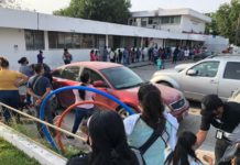 Madres de familias provocan largas filas por vacuna Basilio.