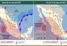 Avisa PCyB sobre posibilidad de lluvias por frente frío número 55