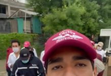 Recorre Carlos Peña colonias afectadas por las lluvias