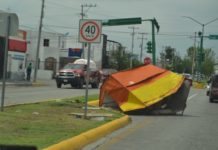 Evalúan autoridades municipales y estatales daños ocasionados por tromba terrestre